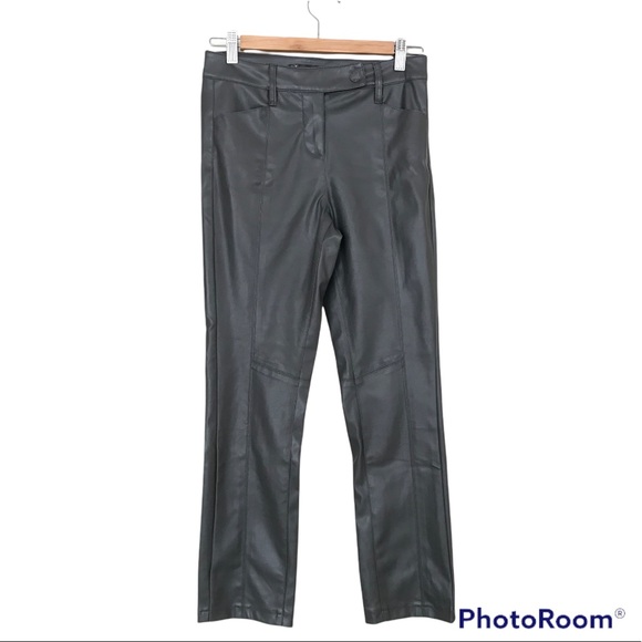 A/X Armani Exchange Faux Leather Polyurethane Leather Pants Grey - Picture 1 of 11